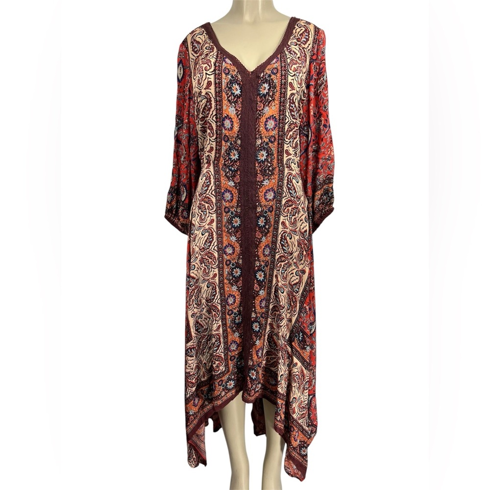 LOLA P. Womens XL Dress  Boho  Dolman Swim Cover Up Beach